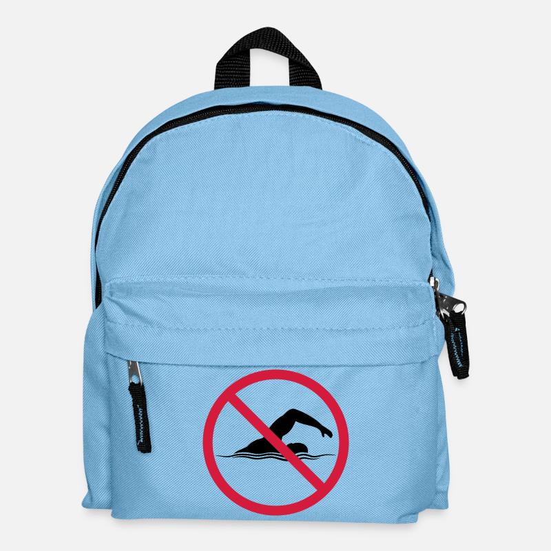 Verboten Schild Schwimmen - Kinder Rucksack - Hellblau