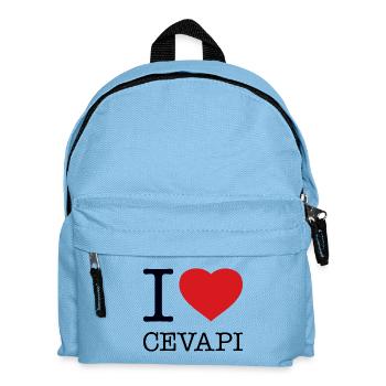 I LOVE CEVAPI - Kinder Rucksack - Hellblau - Vorne