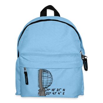 Die Weltkugel am Nordkap für helle T-Shirts - Kinder Rucksack - Hellblau - Vorne
