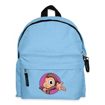 Freches Äffchen - Kinder Rucksack - Hellblau - Vorne