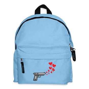Herz Meinungsfreiheit Menschheit Friedenszeit - Kinder Rucksack - Hellblau - Vorne