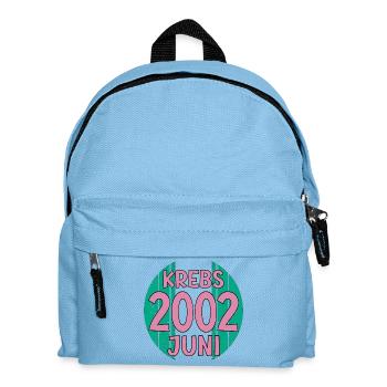 Sternzeichen Krebs Geburtstag Juni 2002 - Kinder Rucksack - Hellblau - Vorne