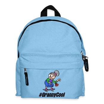 Cool Großmutter Oma Spruch Alte Frau Brille - Kinder Rucksack - Hellblau - Vorne