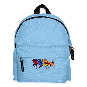 Cool Galopp Islandpferde Pferdeliebe Pferde - Kinder Rucksack - Hellblau - Vorne