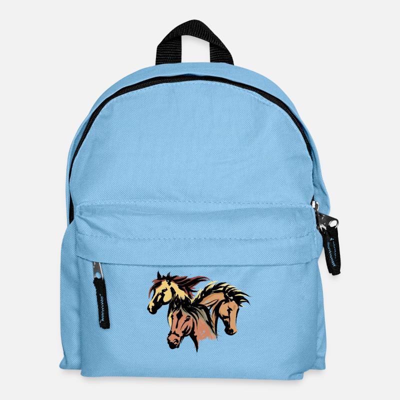 Pferde Hengst Islandpferde Pferdeliebe Isländer - Kinder Rucksack - Hellblau