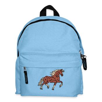 Cool Pferde Pferdenarr Reiten Islandpferde - Kinder Rucksack - Hellblau - Vorne