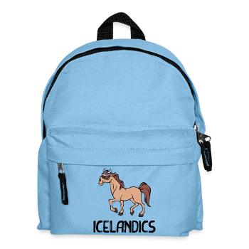 Poulains Chevaux Islandais Chevaux Dire Islandais - Sac à dos Enfant - bleu clair - Devant