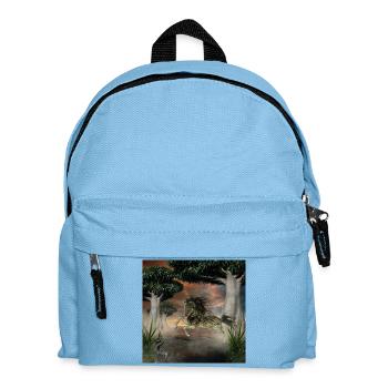 Beeindruckendes Fantasy-Pferd mit Totenköpfen. - Kinder Rucksack - Hellblau - Vorne