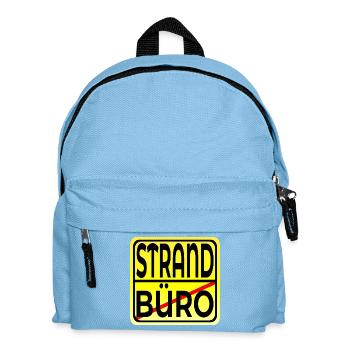 Büro Strand - URLAUB SOMMERFERIEN - Kinder Rucksack - Hellblau - Vorne