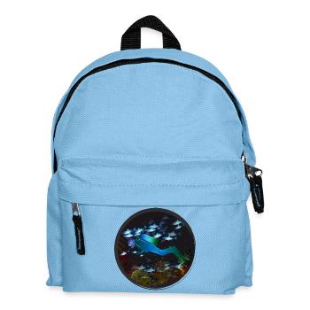 Ein Taucher und die geheimnisvolle Unterwasserwelt - Kinder Rucksack - Hellblau - Vorne