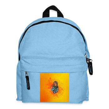 Oiseau génial et chat de fantaisie - Sac à dos Enfant - bleu clair - Devant