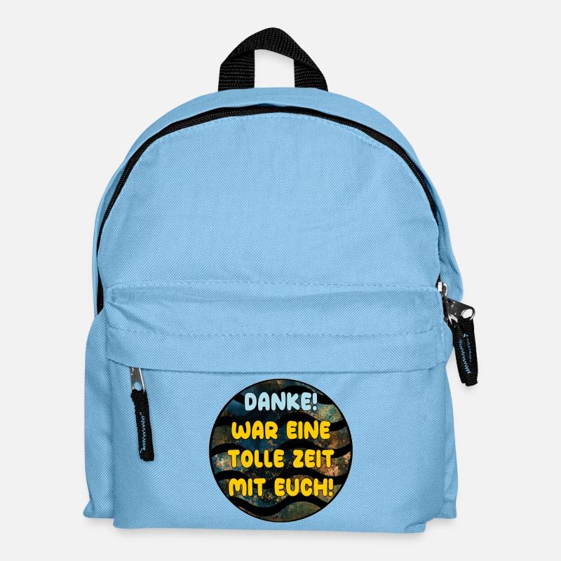 Abschiedsgeschenke Team DANKE TOLLE ZEIT MIT EUCH - Kinder Rucksack - Hellblau