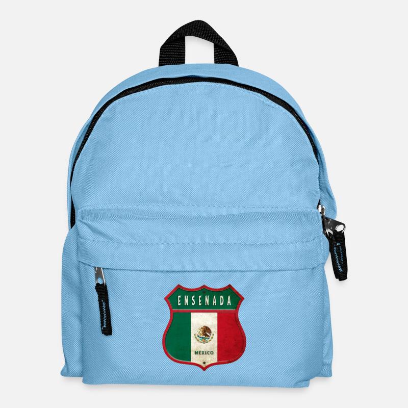 Ensenada Mexico crest design - Kids' Backpack - light blue