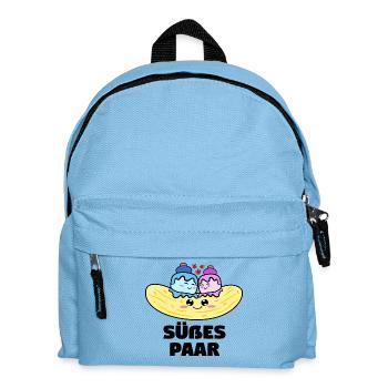 Süßigkeiten Statement Lecker Nachspeise Kalorien - Kinder Rucksack - Hellblau - Vorne