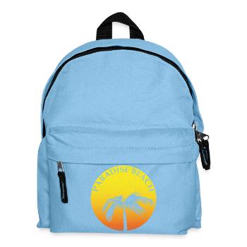 Paradise Beach CLAIM rund mit Palme - Kinder Rucksack - Hellblau - Vorne