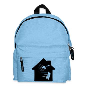 Bricklayer plasterer company logo - Kids' Backpack - light blue - Front