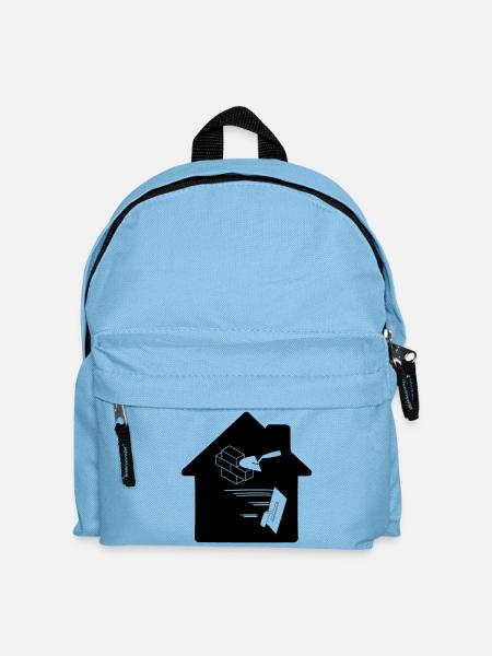 Firmenlogo Maurerstuckateur - Kinder Rucksack - Hellblau
