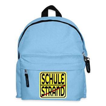 Ferienende Schulanfang - Kinder Rucksack - Hellblau - Vorne