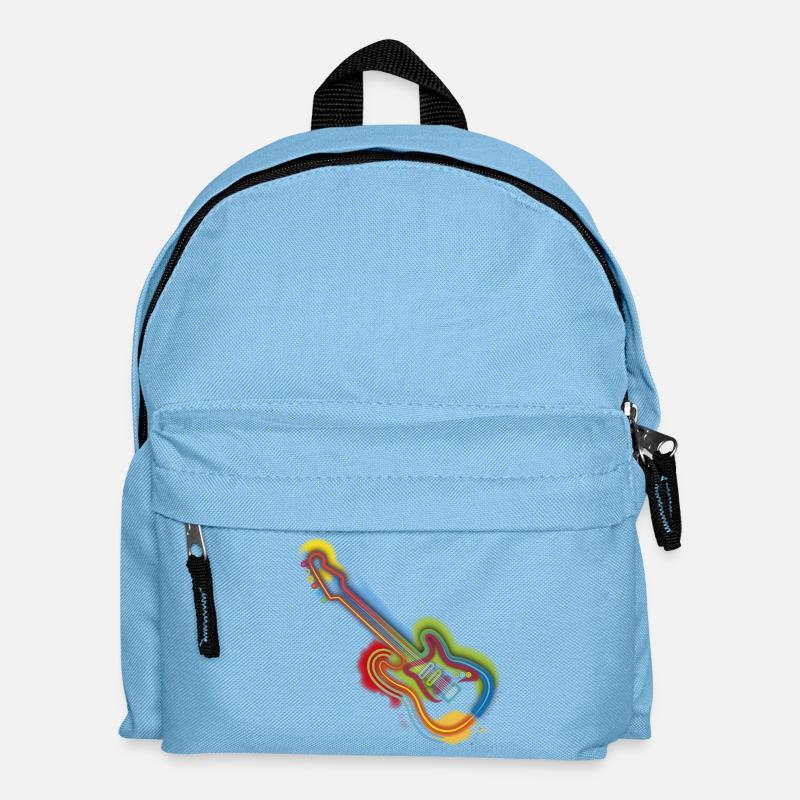 Pop Art Guitar - Kinder Rucksack - Hellblau