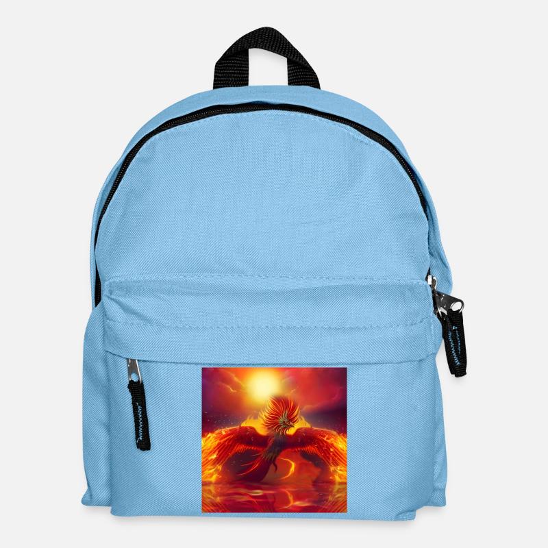 Wonderful phoenix over the ocean - Kids' Backpack - light blue