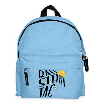 Baustellentag - BAUHERR - NEUBAU HAUSBAU - Kinder Rucksack - Hellblau - Vorne