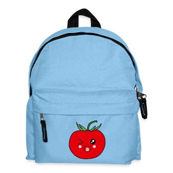 funny tomato with happy face - Kids' Backpack - light blue - Front