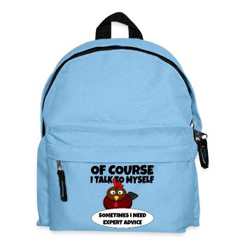 Natürlich spreche ich mit mir selbst, für Expertise * - Kinder Rucksack - Hellblau - Vorne