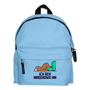 Säugetier Tier faultier Statement Langschläfer - Kinder Rucksack - Hellblau - Vorne