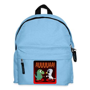 HALLOWEEN DINOSAURIER GEISTER - Kinder Rucksack - Hellblau - Vorne