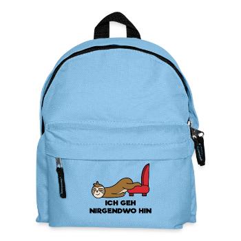 Schlafen Tier Faul Statement Säugetier Müde - Kinder Rucksack - Hellblau - Vorne