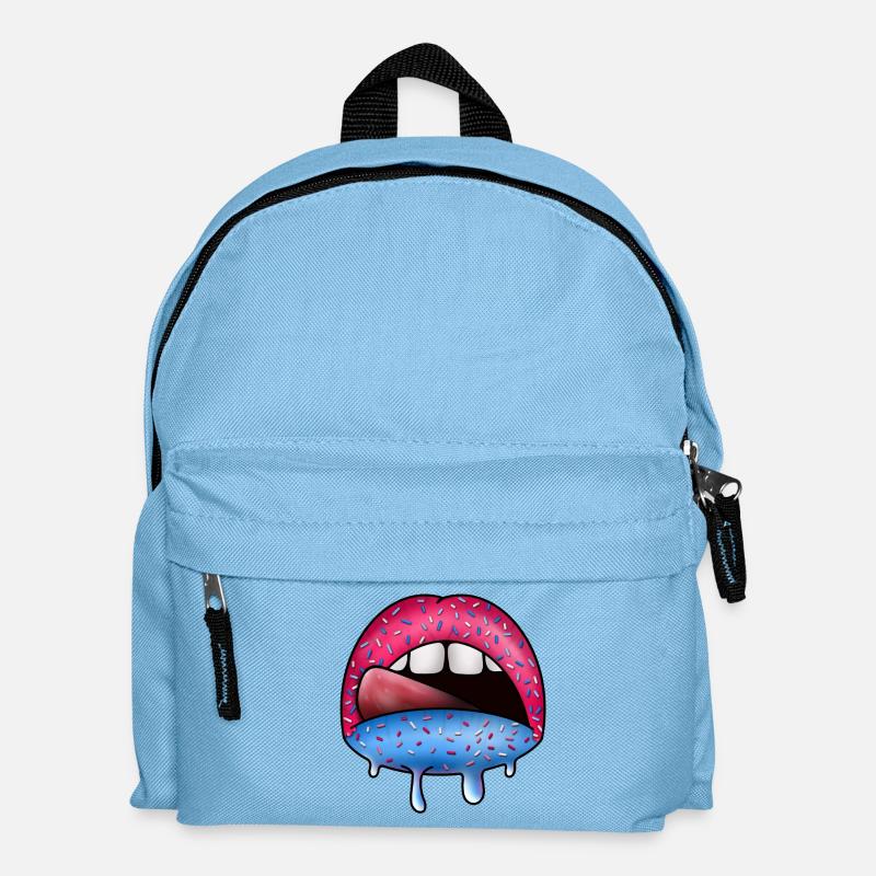 Zuckerlippen Neon Tropfkunst - Kinder Rucksack - Hellblau