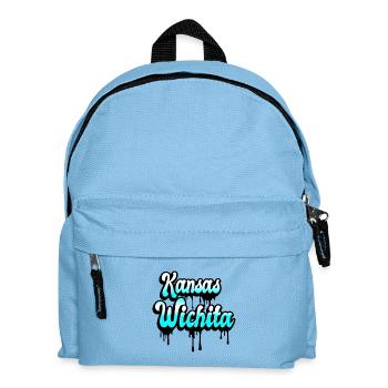 Wichita Kansas Design - Kids' Backpack - light blue - Front