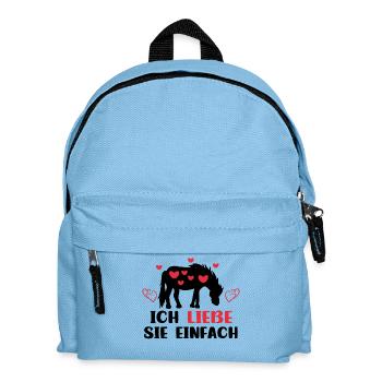 Déclaration de l’éventail de chevaux Coeur Chevaux Chevaux islandais - Sac à dos Enfant - bleu clair - Devant