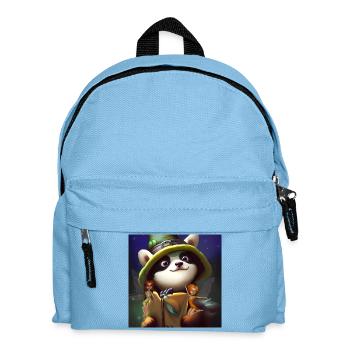 Panda mignon avec des petites fées - Sac à dos Enfant - bleu clair - Devant