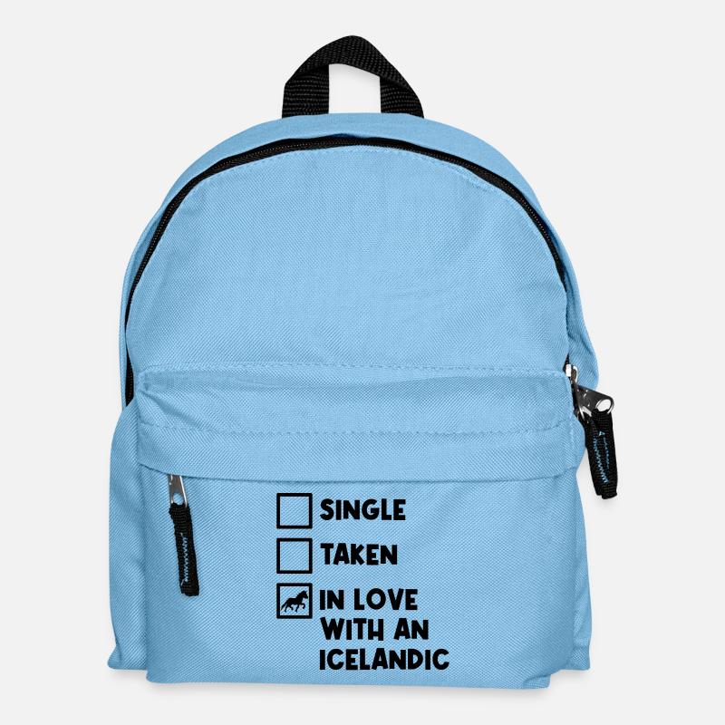 Pferdeliebe Haflinger Islandpferde Statement - Kinder Rucksack - Hellblau