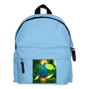Peacock - Kids' Backpack - light blue - Front
