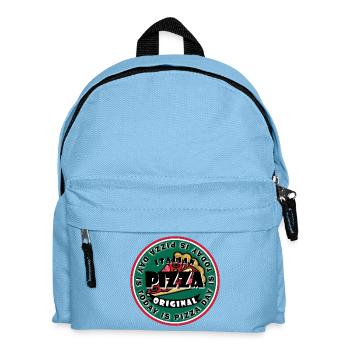 Aujourd’hui, c’est la journée de la pizza - Sac à dos Enfant - bleu clair - Devant