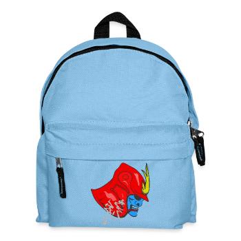 kanjimuster „Stärke“, samureihelm - Kinder Rucksack - Hellblau - Vorne