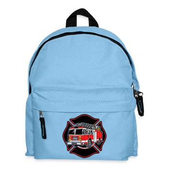Fire brigade fire engine fire protection extinguishing work - Kids' Backpack - light blue - Front