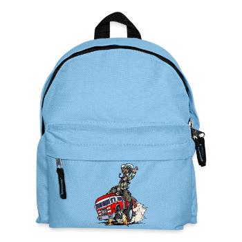 Feuerwehr Brandschutz Feuerwehrauto Lebensretter - Kinder Rucksack - Hellblau - Vorne