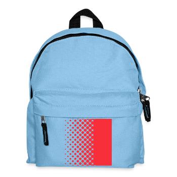 Halftone Gradient Rotes Panel - Kinder Rucksack - Hellblau - Vorne