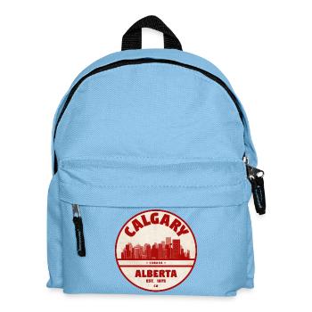 Calgary Skyline Vintage Badge Alberta - Kids' Backpack - light blue - Front