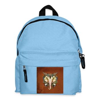 L’éléphant majestueux avec la créature de la nuit - Sac à dos Enfant - bleu clair - Devant