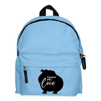 Silhouette de cochon d’Inde amoureuse de Meerschweinchen - Sac à dos Enfant - bleu clair - Devant