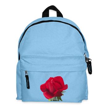 Red Rose - Watercolor - Kids' Backpack - light blue - Front
