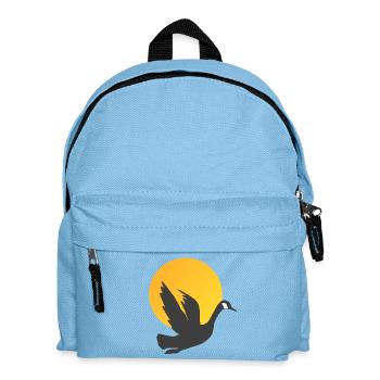Gänsesilhouette Tagesanbruch, vogelmotiv unisex - Kinder Rucksack - Hellblau - Vorne