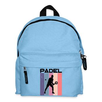 Padel Spieler Spruch Training Trainer Ball Racket - Kinder Rucksack - Hellblau - Vorne