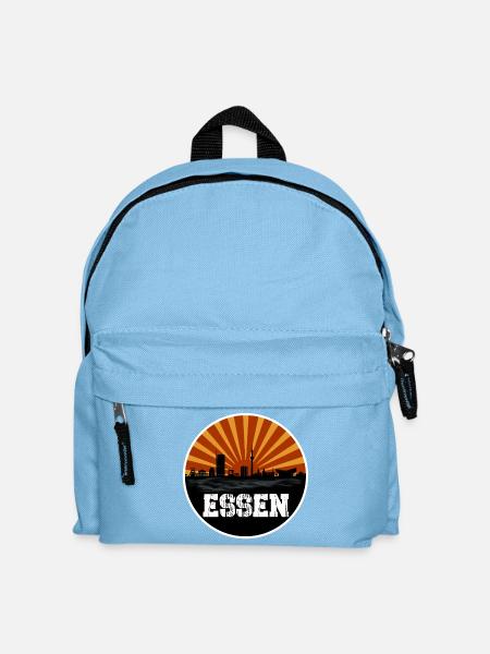 Essen Retro Skyline - Kinder Rucksack - Hellblau