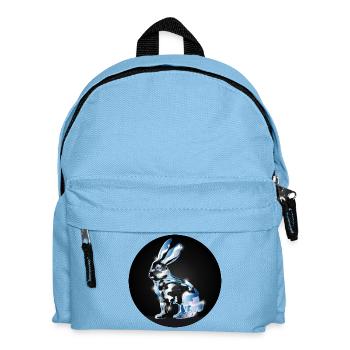 Lapin en verre coloré en aspect verre - Sac à dos Enfant - bleu clair - Devant