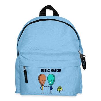 Padel Verein Ball Schläger Spieler Statement - Kinder Rucksack - Hellblau - Vorne